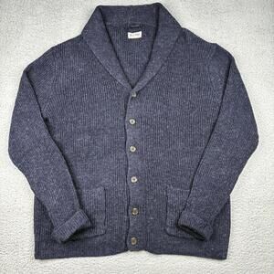 Line of Trade Cardigan Sweater Men’s XXL Blue Shetland Wool Shawl Collar